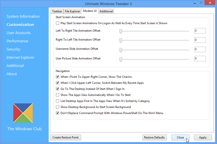 Ultimate Windows Tweaker 5.1 free download